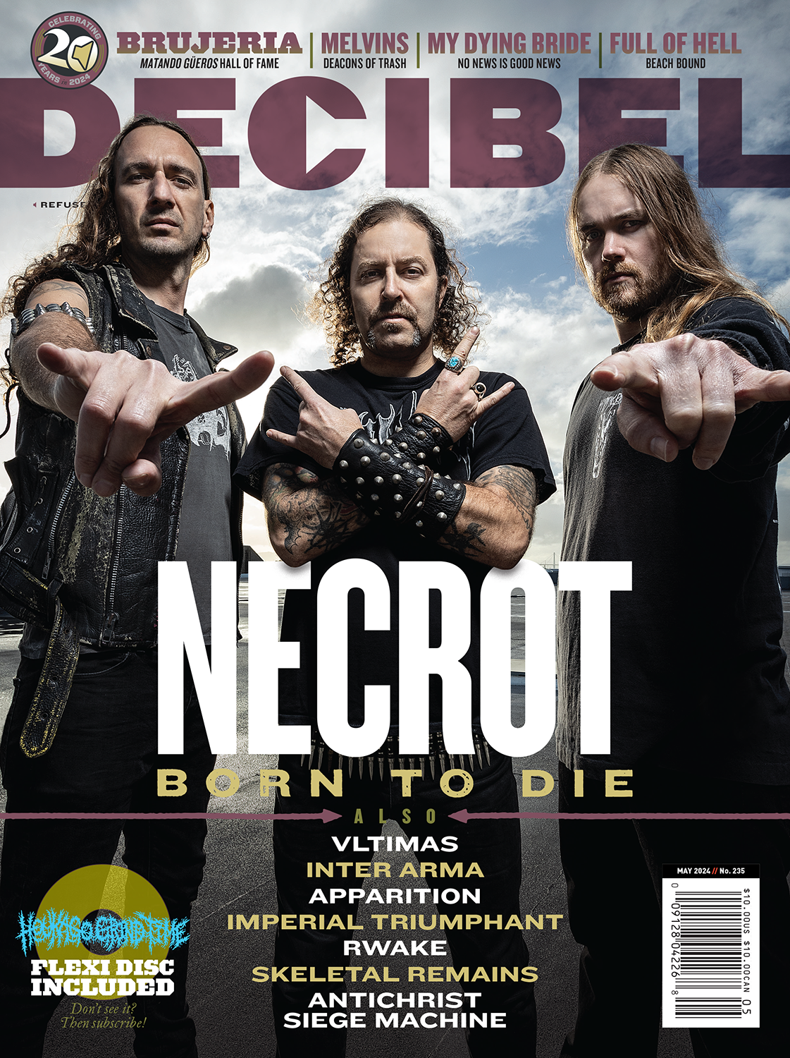 NECROT Unleashes “Drill The Skull” Single; Band Featured On May 2024 Cover Of Decibel Magazine + Lifeless Birth Full-Length Nears Release Via Tankcrimes