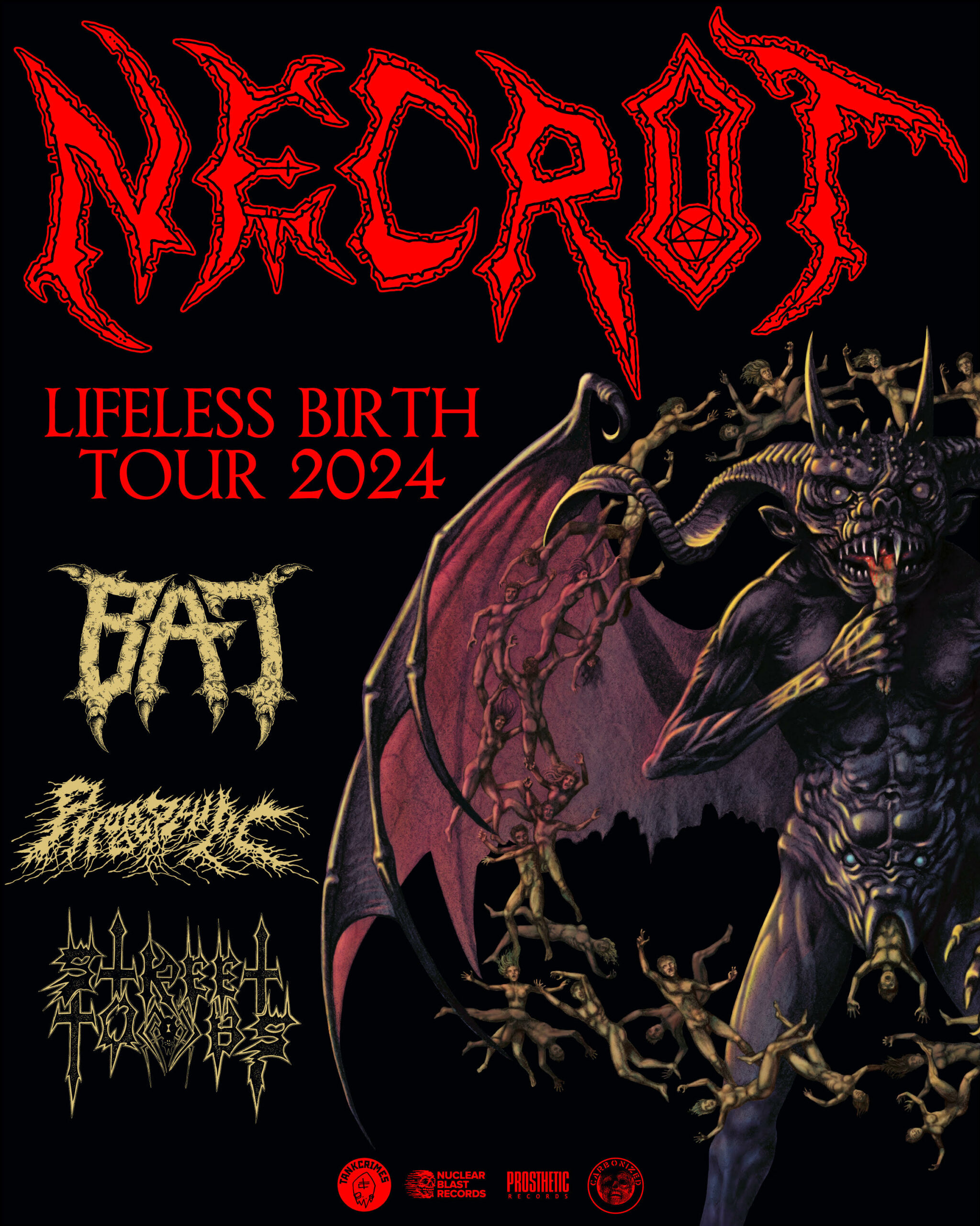 NECROT: Long-Awaited Lifeless Birth Full-Length Out Today On Tankcrimes; North American Headlining Tour Draws Near